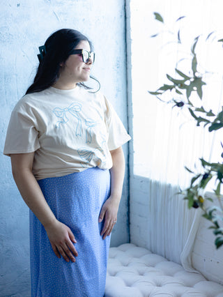 Blue Bow Oversized T-shirt