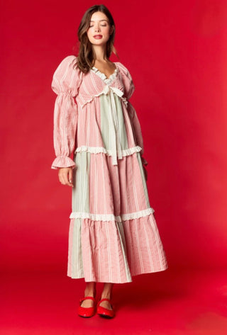 Christmas Eve Red and Green Gingham Dress