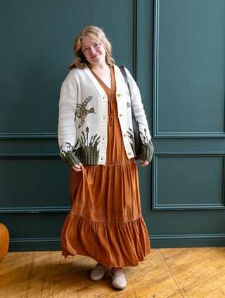 Whimsical Bird Fall Cardigan