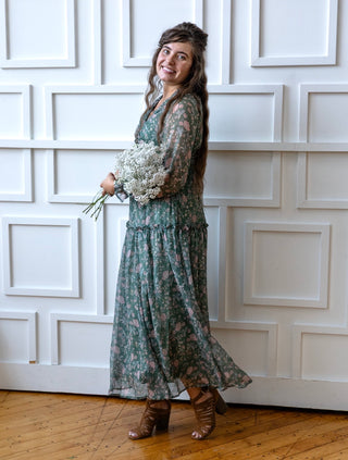 Eucalyptus Floral Maxi Dress