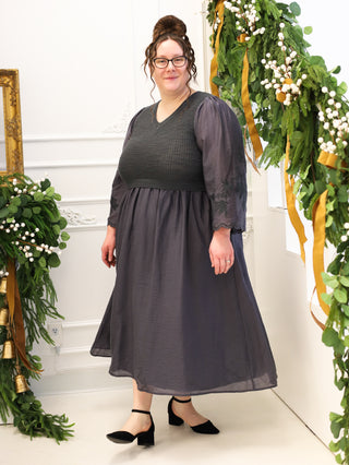 Charcoal Gray Sweater Dress
