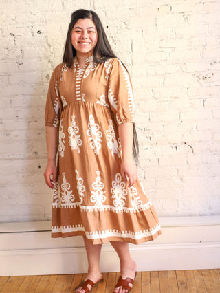 Lovely Neutrals Tan and Cream Midi Dress Wild & Free Boutiques Lovely Neutrals Tan and Cream Midi Dress Wild & Free Boutiques