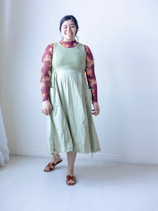 Sage Green Everyday Mineral Wash Jumper Dress