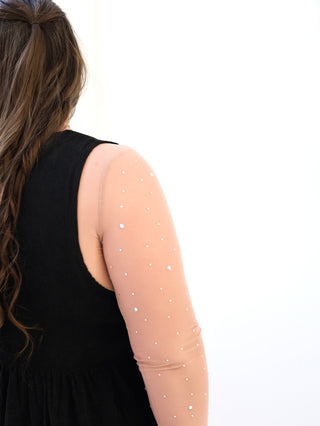 Taupe Rhinestone Layering Top