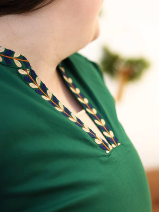 Wintergreen Embroidered Midi Dress