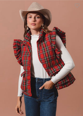 Winter Plaid Puffer Vest
