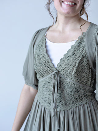 Fern Mixed Lace Maxi Dress