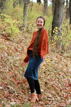 Load image into Gallery viewer, Burnt Orange Fringe Crew Neck Sweater
