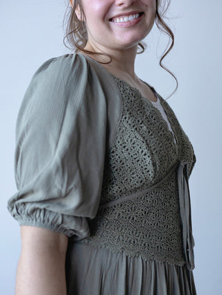 Fern Mixed Lace Maxi Dress