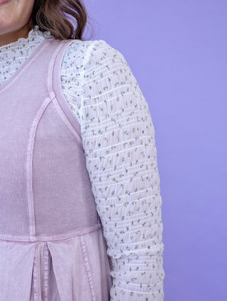 Lilac Everyday Mineral Wash Jumper Dress