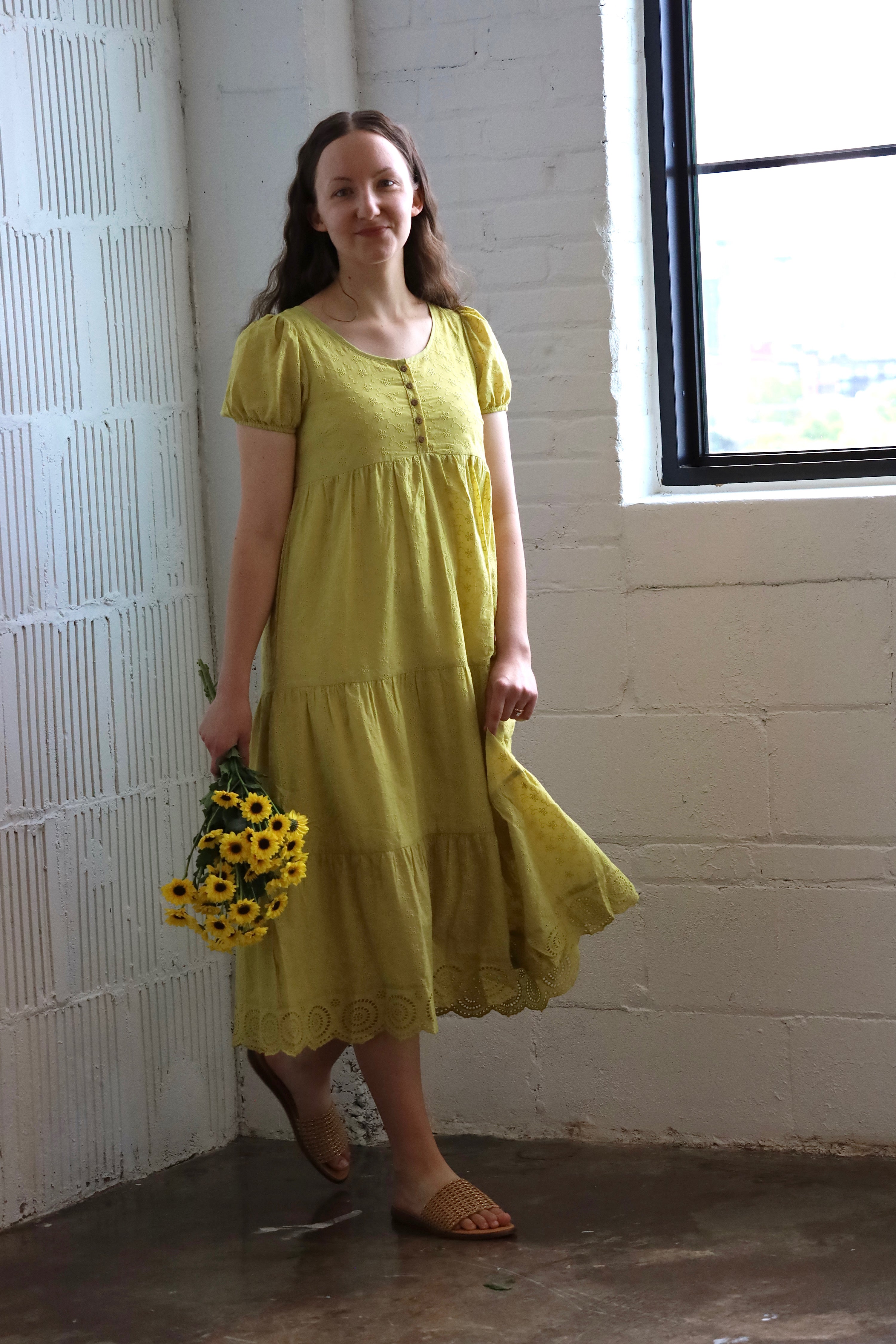 Bright Avocado Green Eyelet Midi Dress Wild & Free Boutiques Bright Avocado Green Eyelet Midi Dress Wild & Free Boutiques