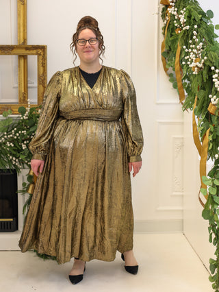 Gold Shimmer Maxi Dress