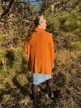 Load image into Gallery viewer, Burnt Orange Waffle Knit Turtleneck Sweater
