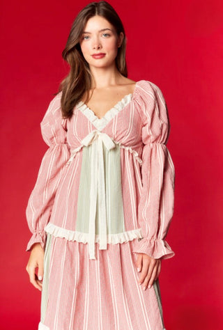 Christmas Eve Red and Green Gingham Dress