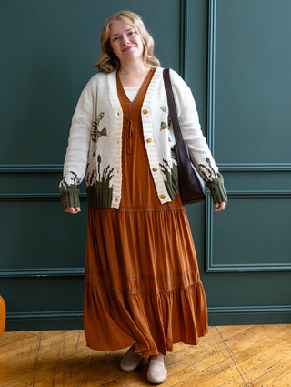Whimsical Bird Fall Cardigan