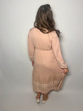 Load image into Gallery viewer, Be Mine Blush Valentine’s Embroidered Midi Dress
