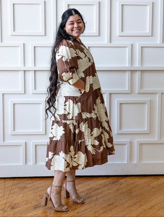 Autumn Has Arrived Brown Floral Tiered