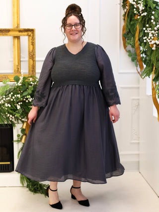 Charcoal Gray Sweater Dress