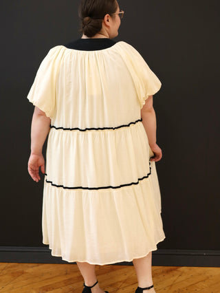 Ivory and Black Bow Dress