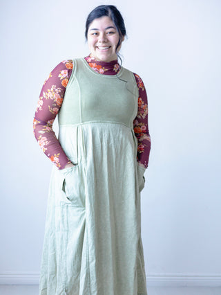 Burgundy Floral Print Mesh Layering Top