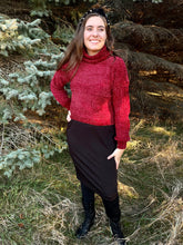 Load image into Gallery viewer, Cranberry Chenille Turtleneck Sweater
