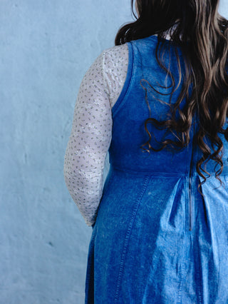 Blue Everyday Mineral Wash Jumper Dress