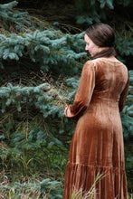 Load image into Gallery viewer, Golden Velvet Midi Dress
