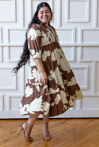 Autumn Has Arrived Brown Floral Tiered