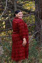 Load image into Gallery viewer, Burgundy Holly Berry Plus Midi Dress
