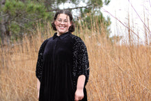 Load image into Gallery viewer, Black Velvet Sparkle Plus Size Top
