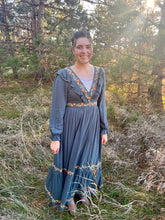 Load image into Gallery viewer, Teal Embroidered Fiesta Maxi Dress

