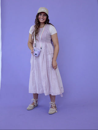 Lilac Everyday Mineral Wash Jumper Dress