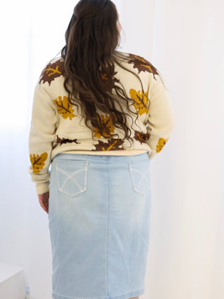 Tiffany Light Wash Denim Skirt