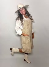 Load image into Gallery viewer, Oatmeal Floral Overall Midi Dress
