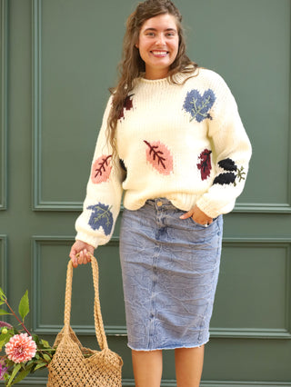 Twyla Distressed Denim Skirt