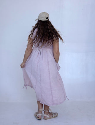 Lilac Everyday Mineral Wash Jumper Dress