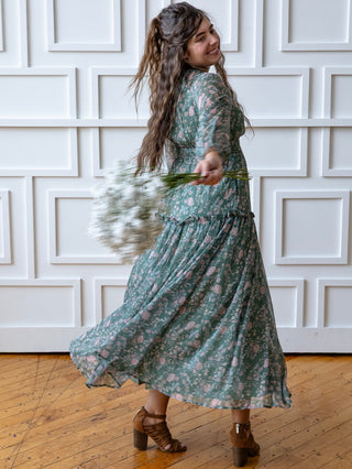 Eucalyptus Floral Maxi Dress