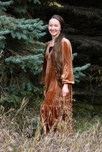 Load image into Gallery viewer, Golden Velvet Midi Dress
