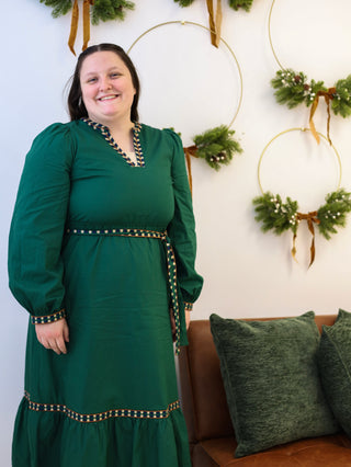 Wintergreen Embroidered Midi Dress