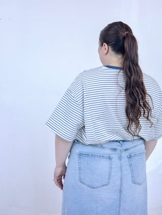 USA Embroidered Striped Top