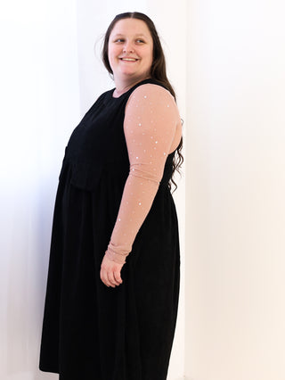 Taupe Rhinestone Layering Top