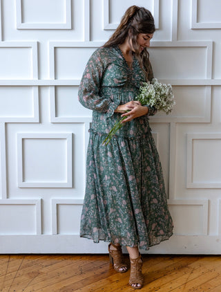 Eucalyptus Floral Maxi Dress