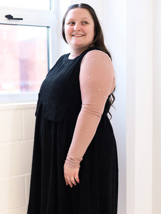 Taupe Rhinestone Layering Top