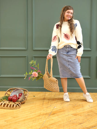 Twyla Distressed Denim Skirt