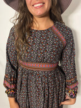 Load image into Gallery viewer, Wildflower Bouquet Floral Border Boho Midi
