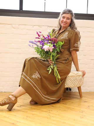 Golden Hour Embroidered Maxi Dress