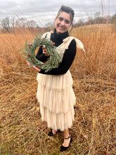 Load image into Gallery viewer, Buttercream Champaign Tulle Holiday Jumper Dress
