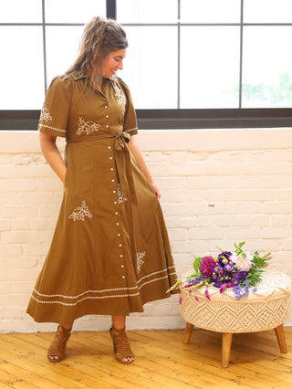 Golden Hour Embroidered Maxi Dress