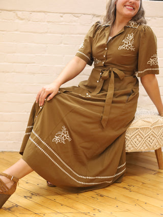Golden Hour Embroidered Maxi Dress
