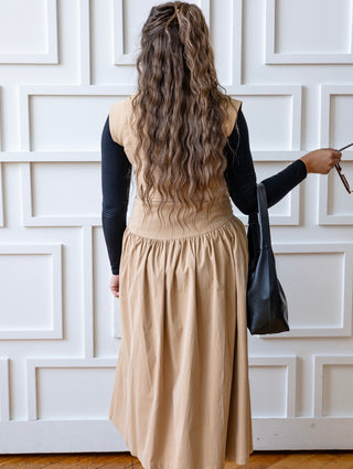 Taupe Button Up Trench Coat Dress